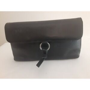 Ann Taylor Women's Small Black Clutch Purse with Outside Pocket